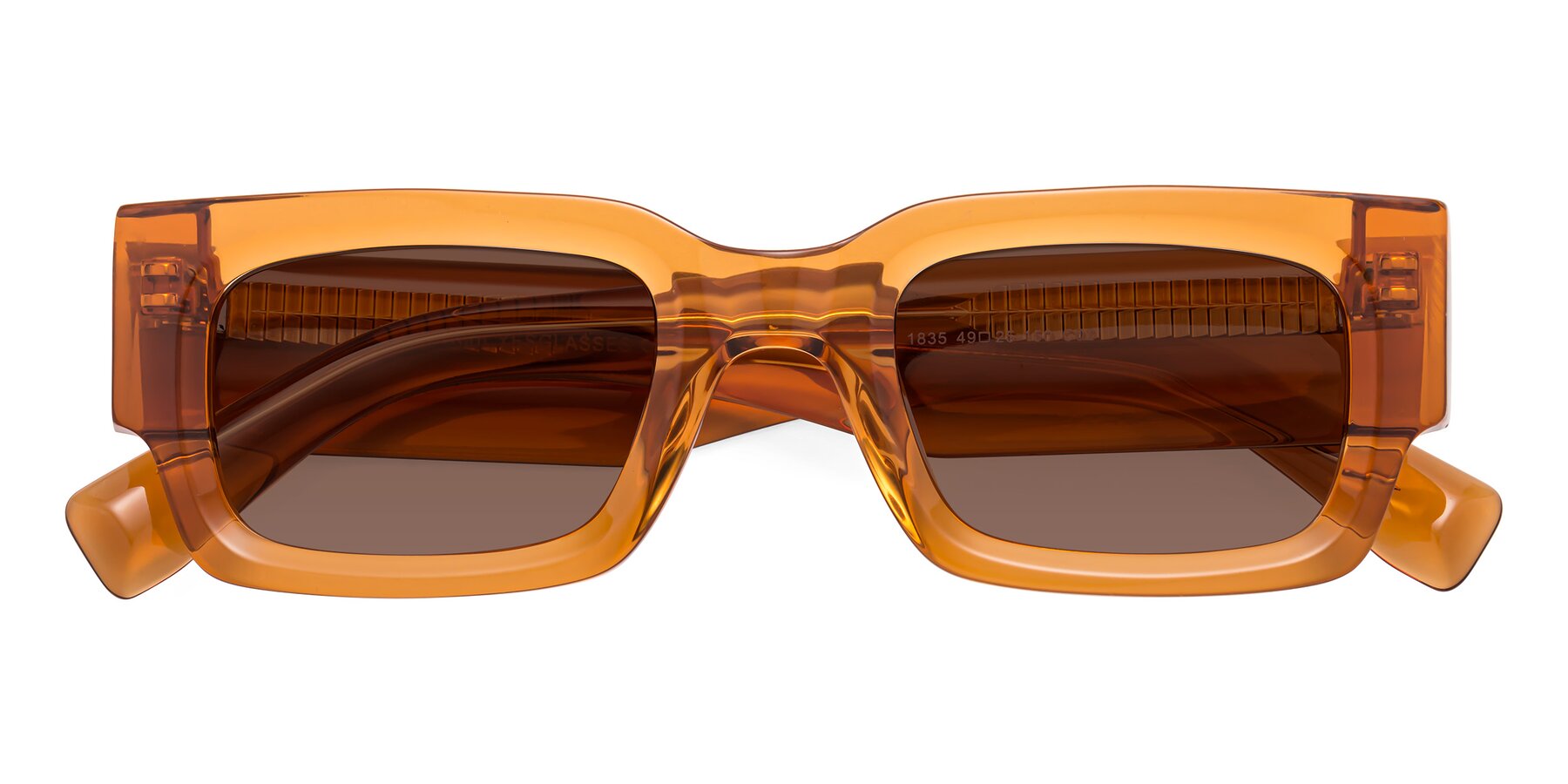 Folded Front of Kirn in Maple Syrup with Brown Tinted Lenses