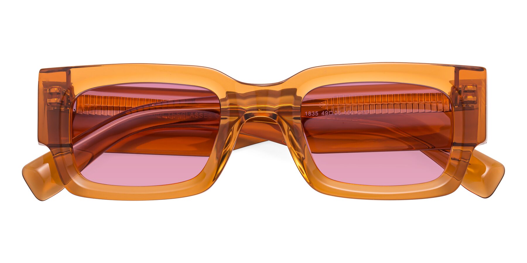 Folded Front of Kirn in Maple Syrup with Medium Wine Tinted Lenses