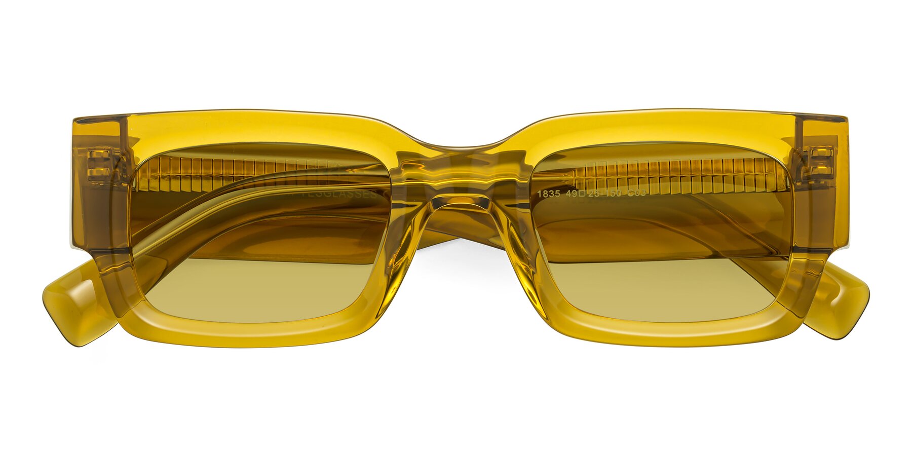Folded Front of Kirn in Honey with Champagne Tinted Lenses