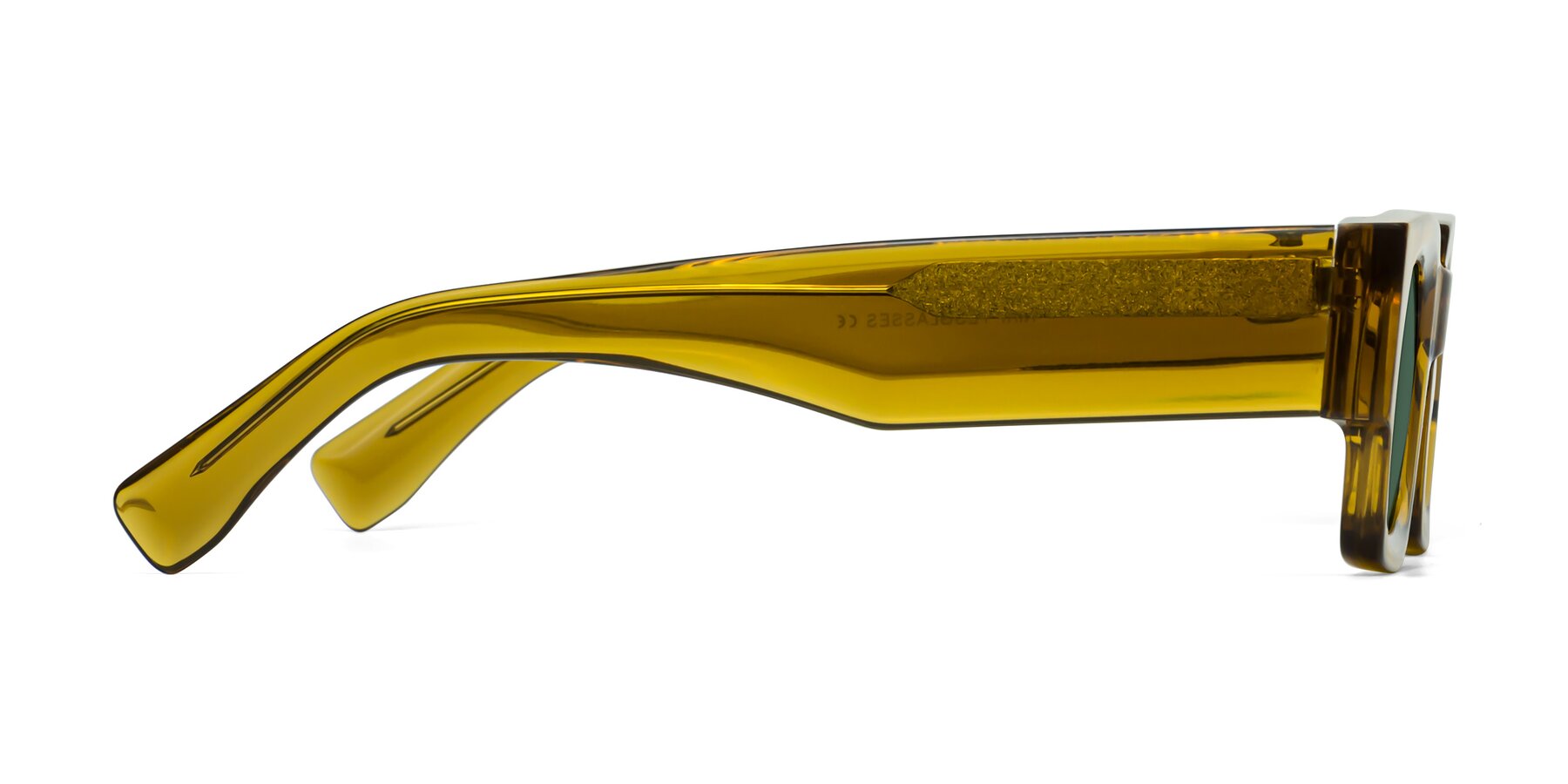 Side of Kirn in Honey with Green Polarized Lenses