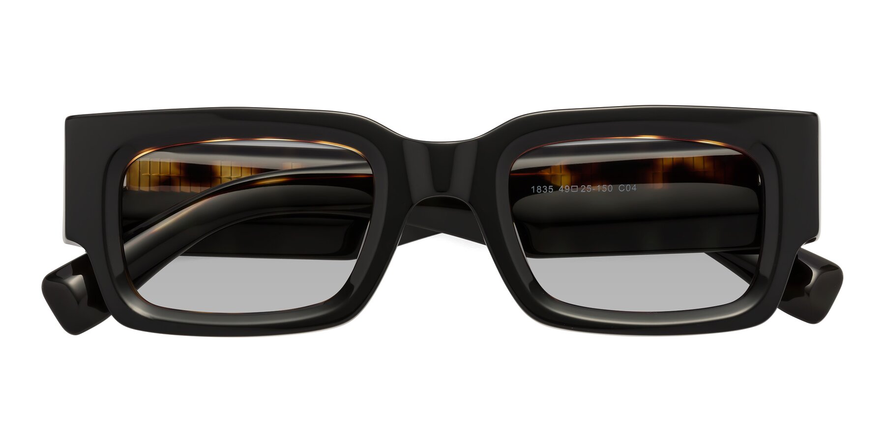 Folded Front of Kirn in Tortoise with Light Gray Tinted Lenses