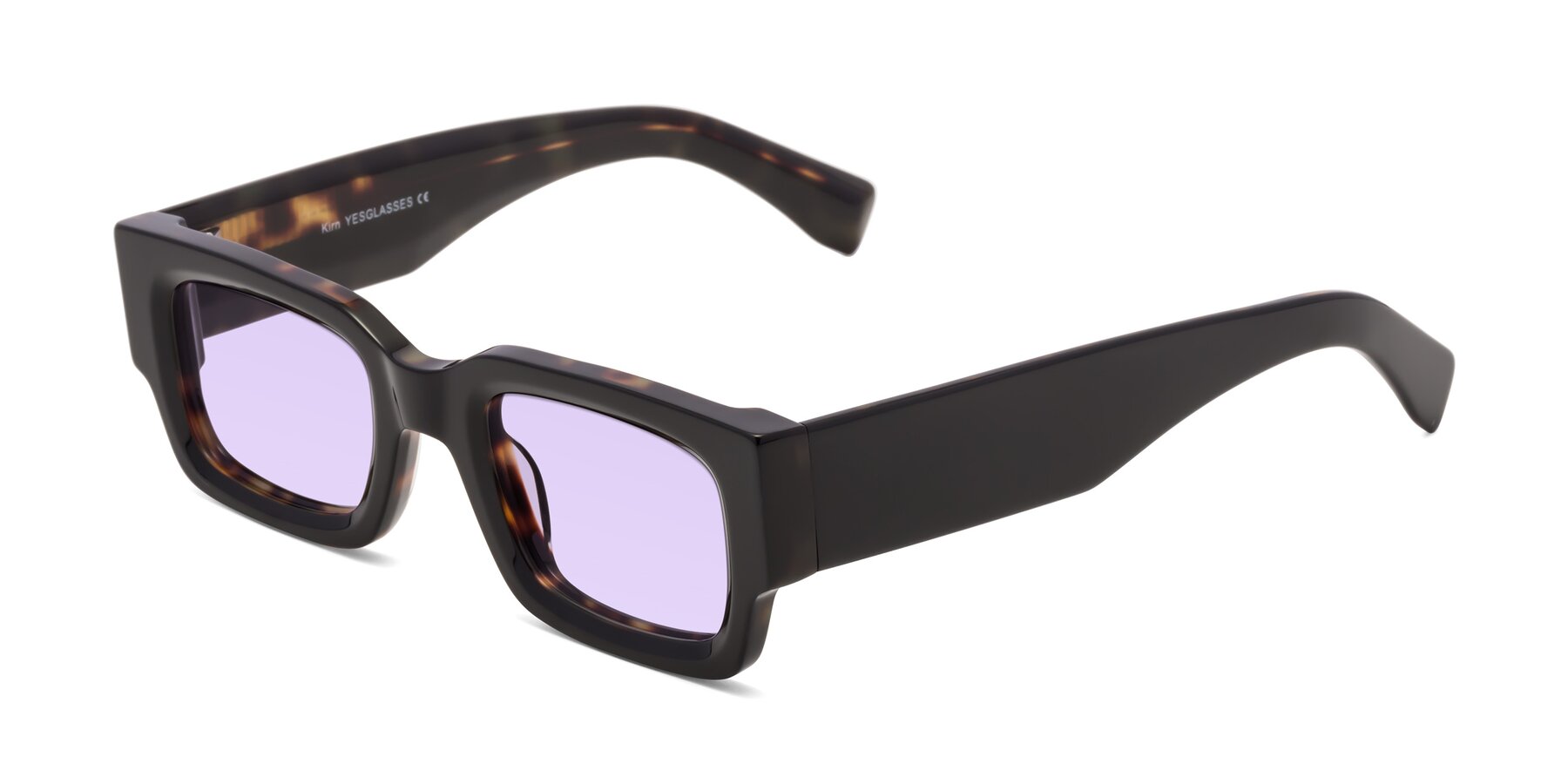Angle of Kirn in Tortoise with Light Purple Tinted Lenses