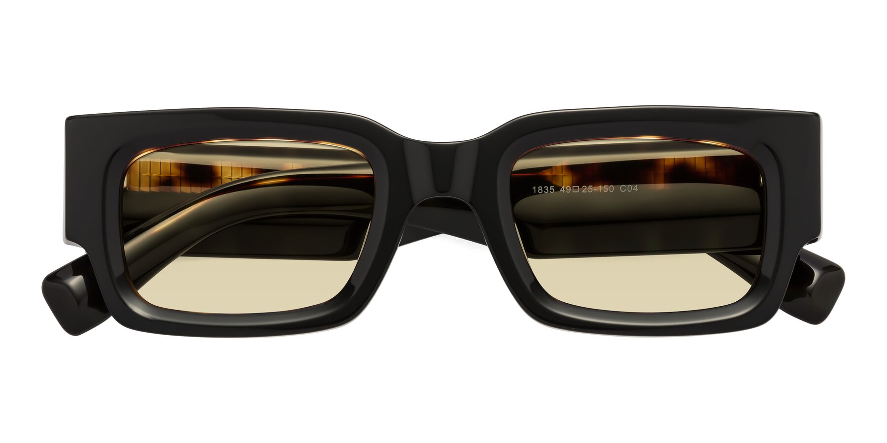 Folded Front of Kirn in Tortoise with Light Champagne Tinted Lenses