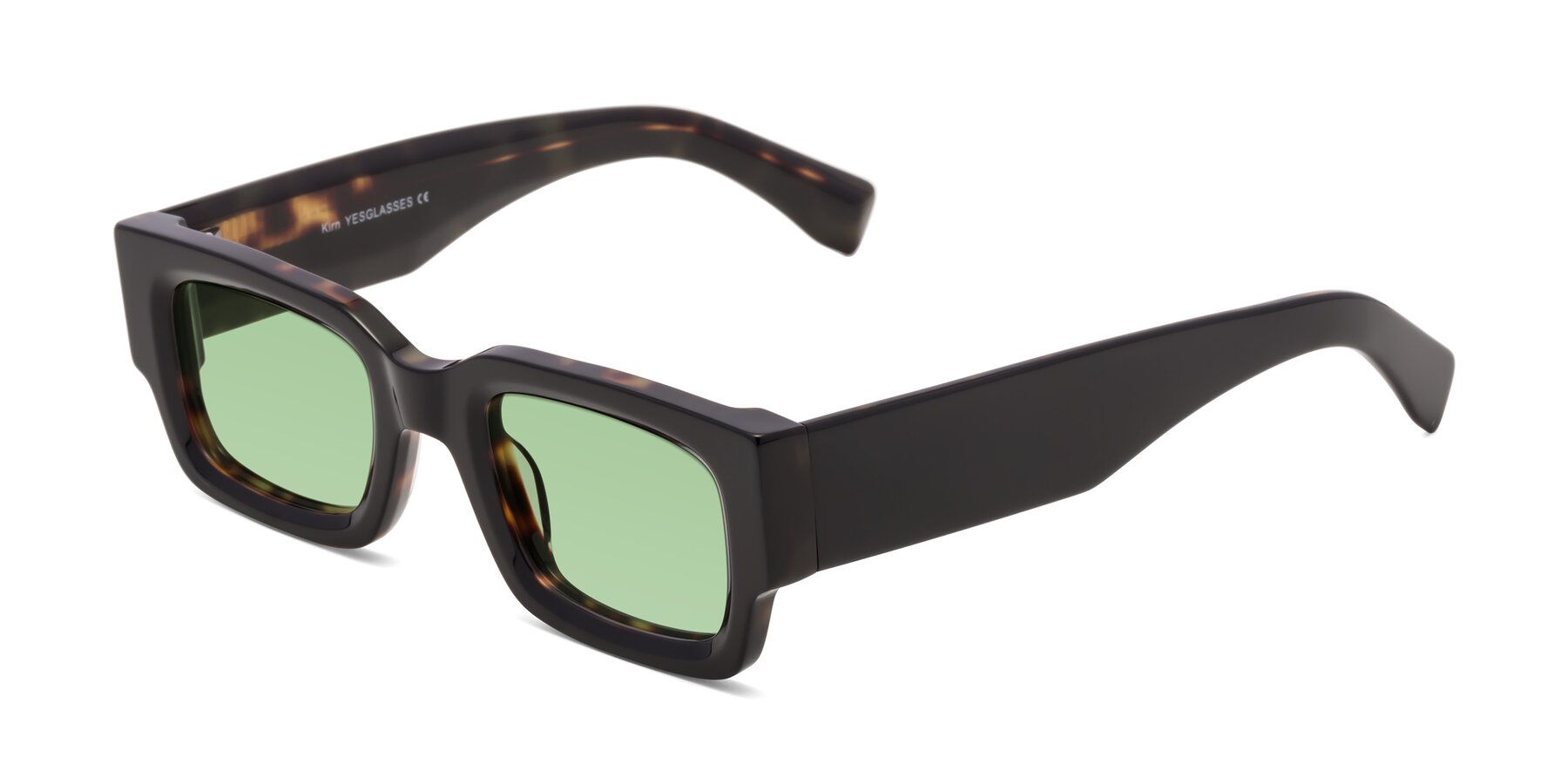 Angle of Kirn in Tortoise with Medium Green Tinted Lenses