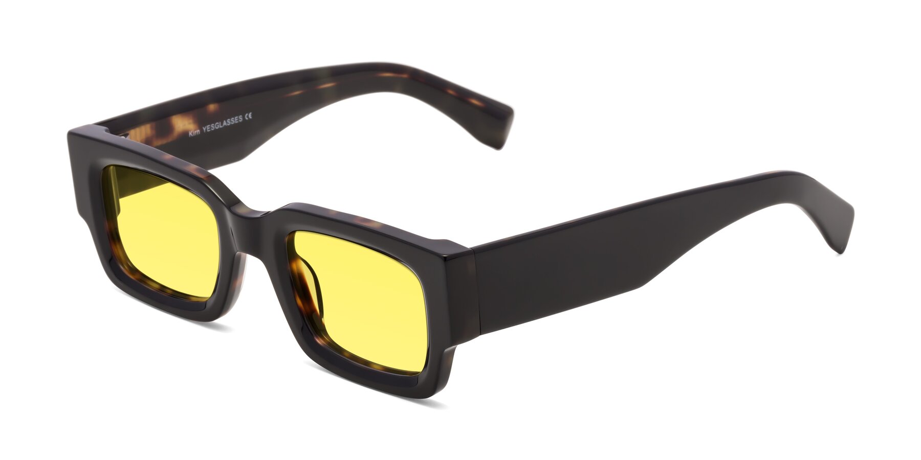 Angle of Kirn in Tortoise with Medium Yellow Tinted Lenses