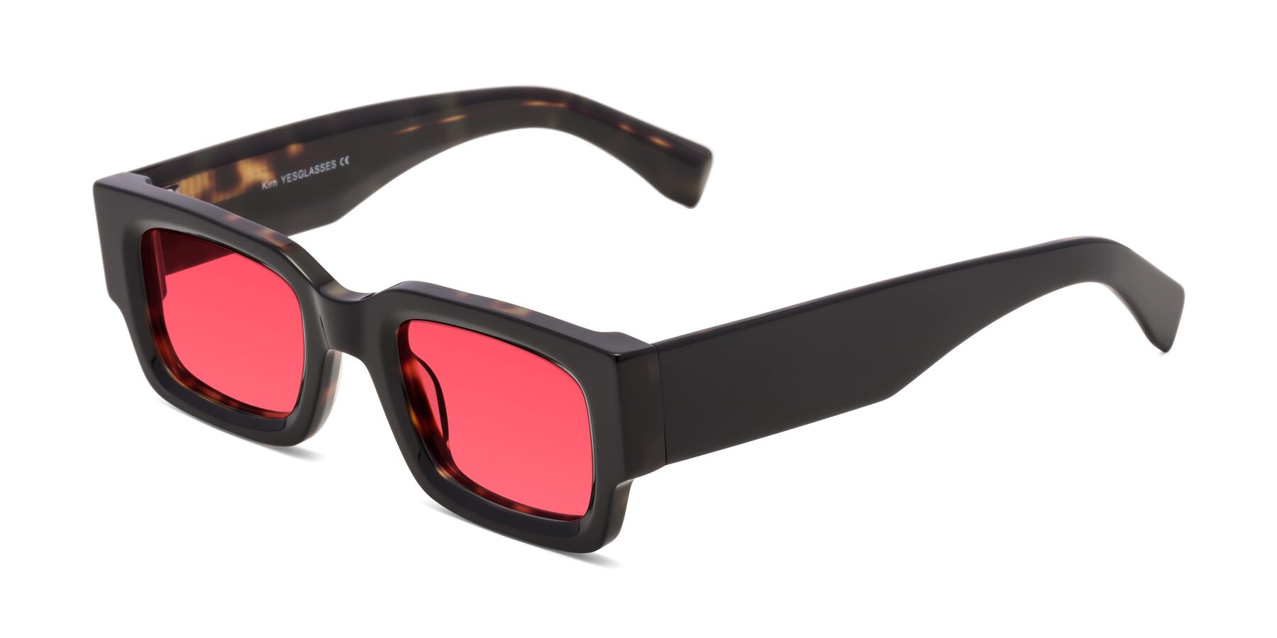 Angle of Kirn in Tortoise with Red Tinted Lenses