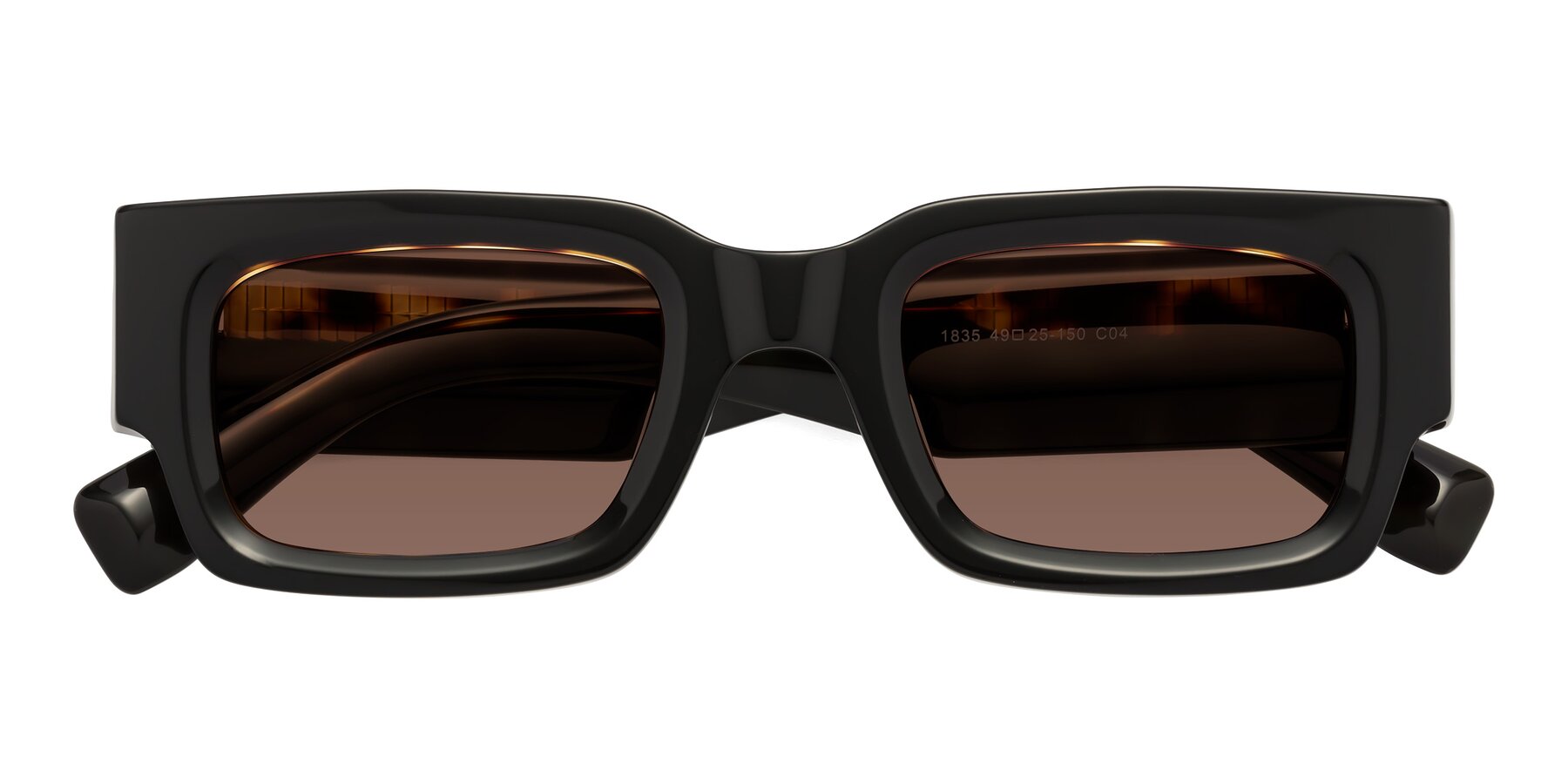 Folded Front of Kirn in Tortoise with Brown Tinted Lenses