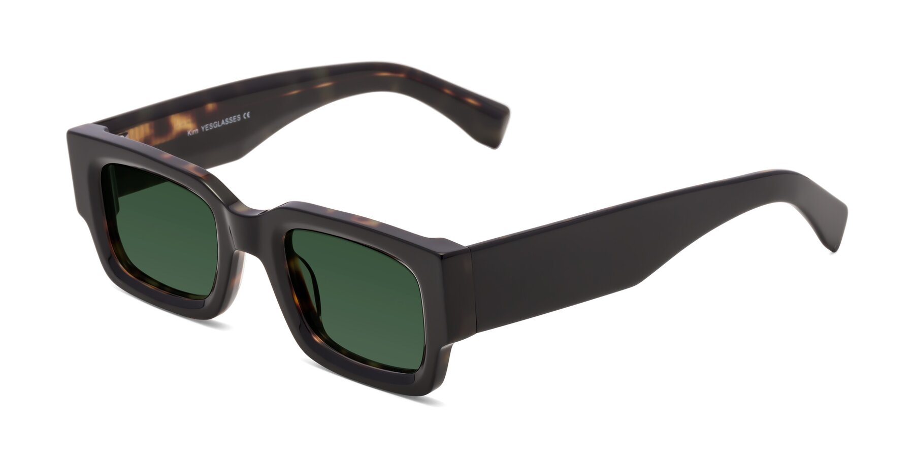 Angle of Kirn in Tortoise with Green Tinted Lenses