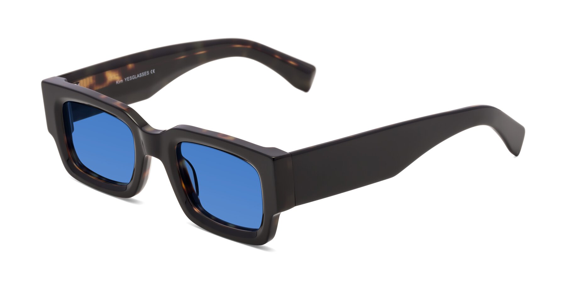 Angle of Kirn in Tortoise with Blue Tinted Lenses