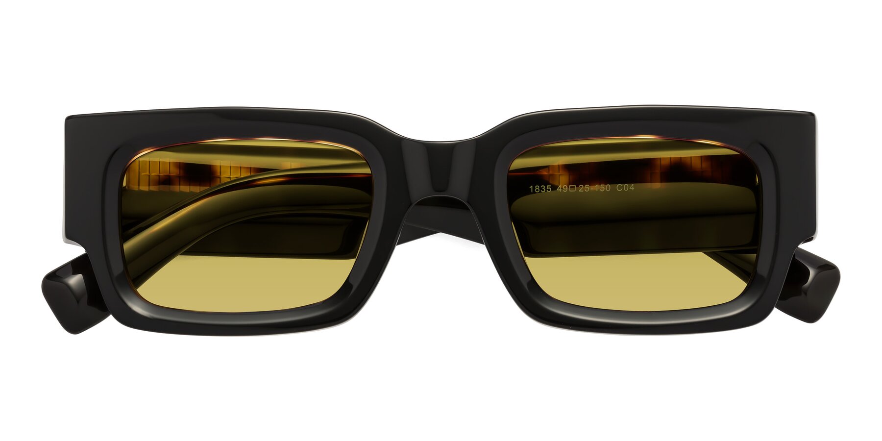 Folded Front of Kirn in Tortoise with Champagne Tinted Lenses