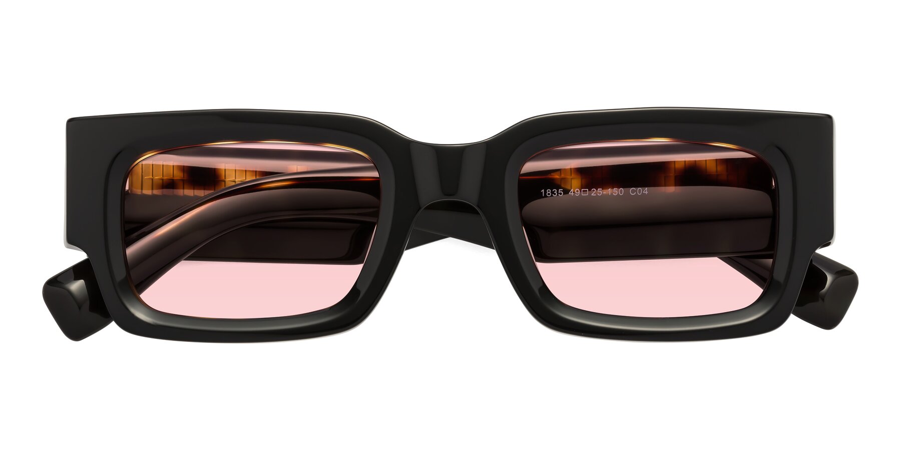 Folded Front of Kirn in Tortoise with Light Garnet Tinted Lenses