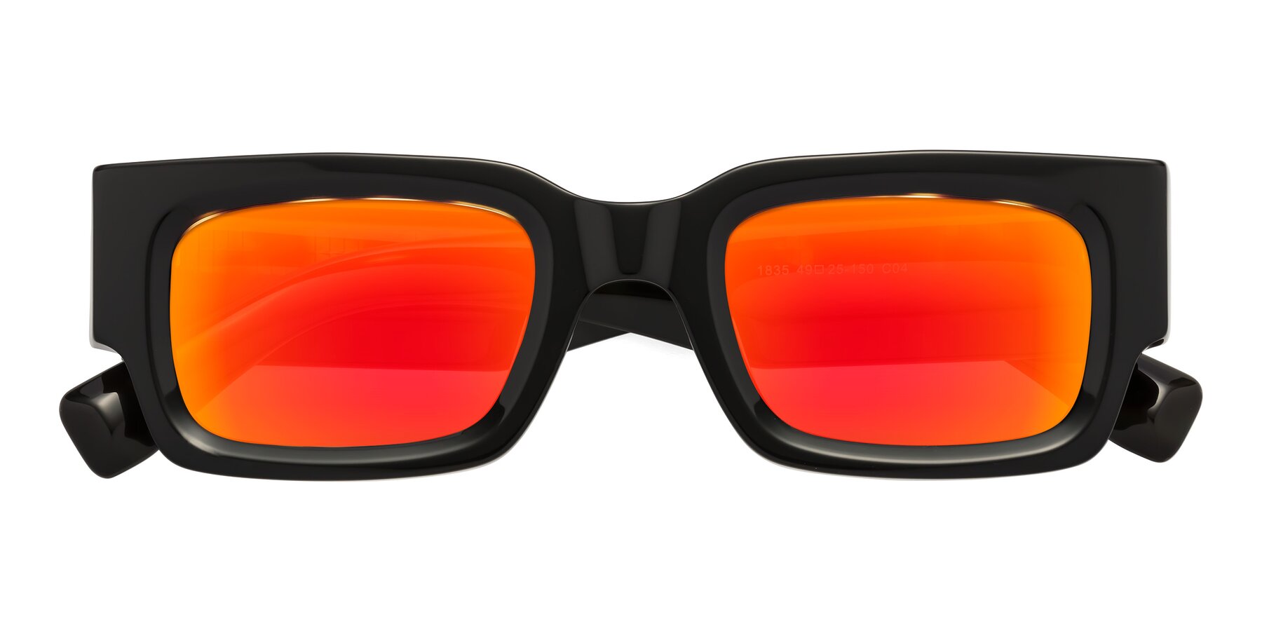 Folded Front of Kirn in Tortoise with Red Gold Mirrored Lenses