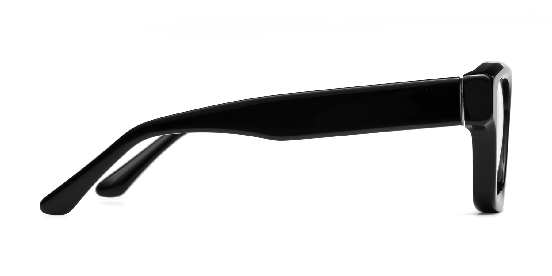 Side of Lugo in Black with Clear Reading Eyeglass Lenses