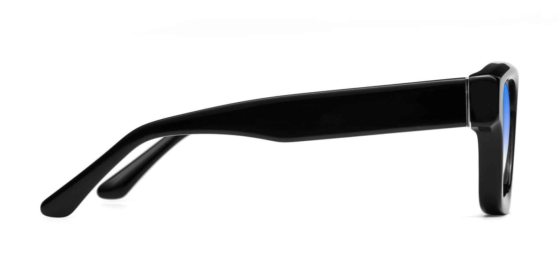 Side of Lugo in Black with Blue Gradient Lenses