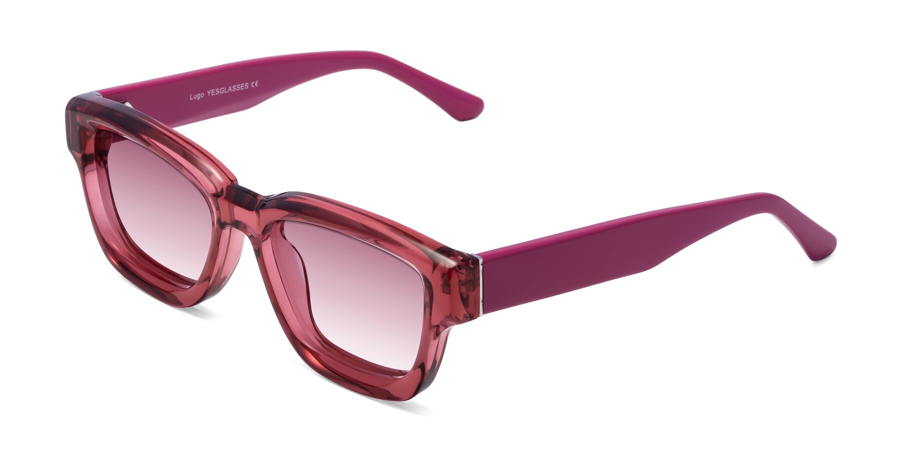 Angle of Lugo in Red with Wine Gradient Lenses