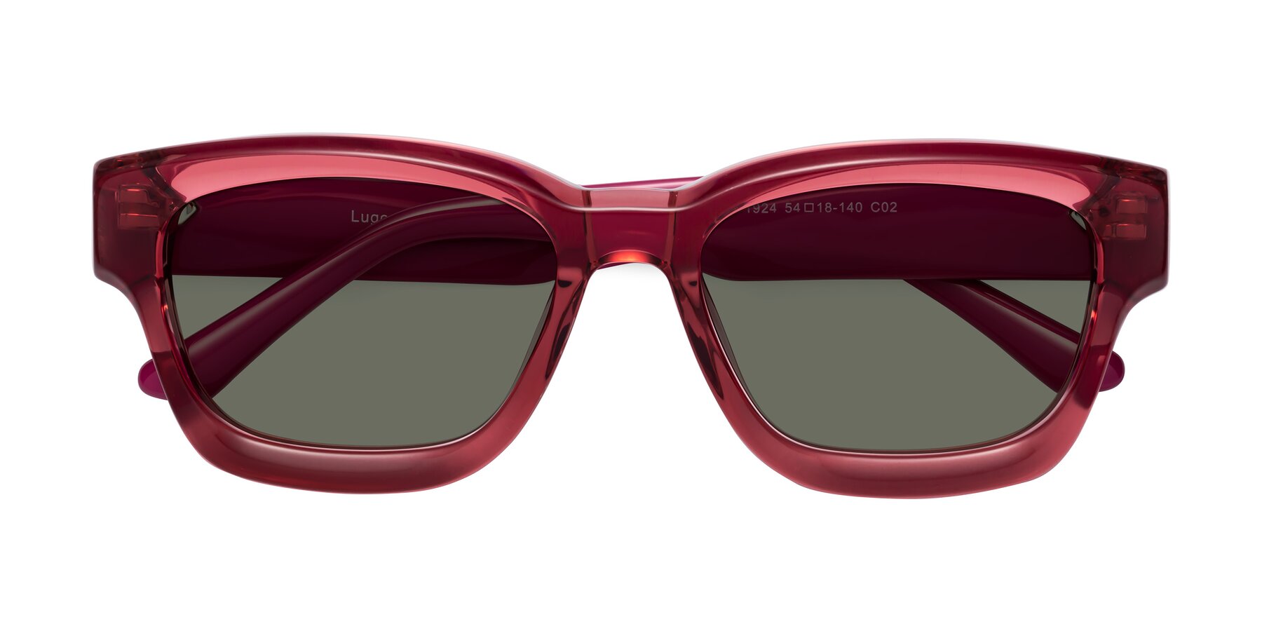 Folded Front of Lugo in Red with Gray Polarized Lenses