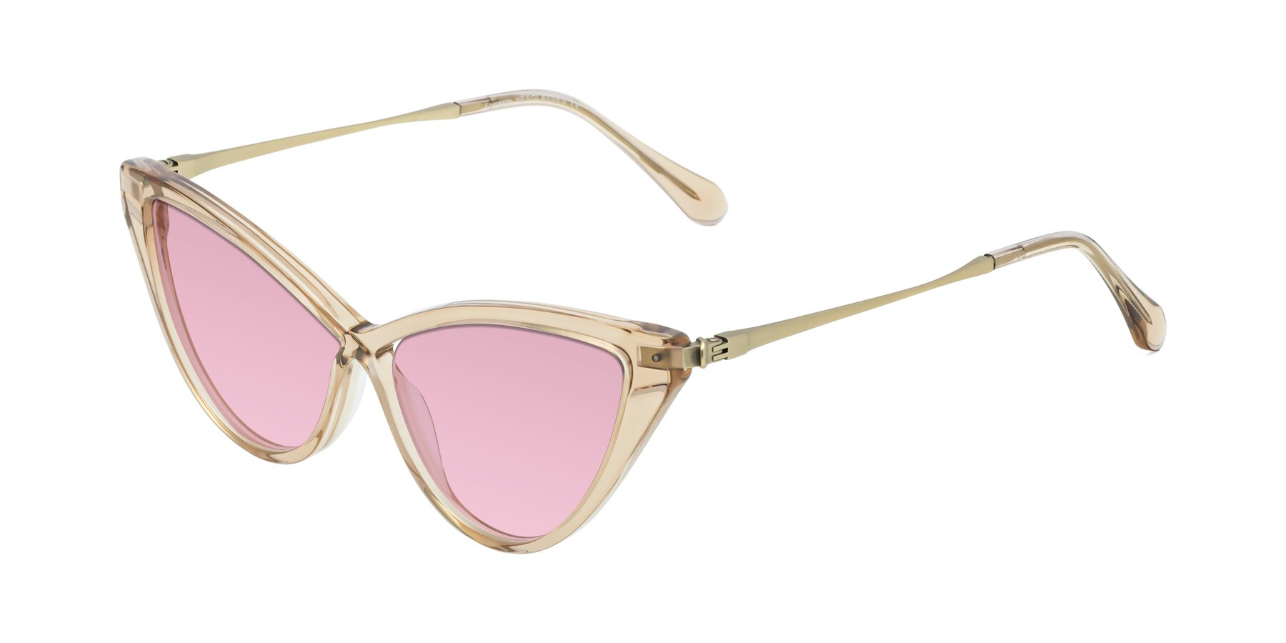 Angle of Lucasta in Champagne with Light Wine Tinted Lenses