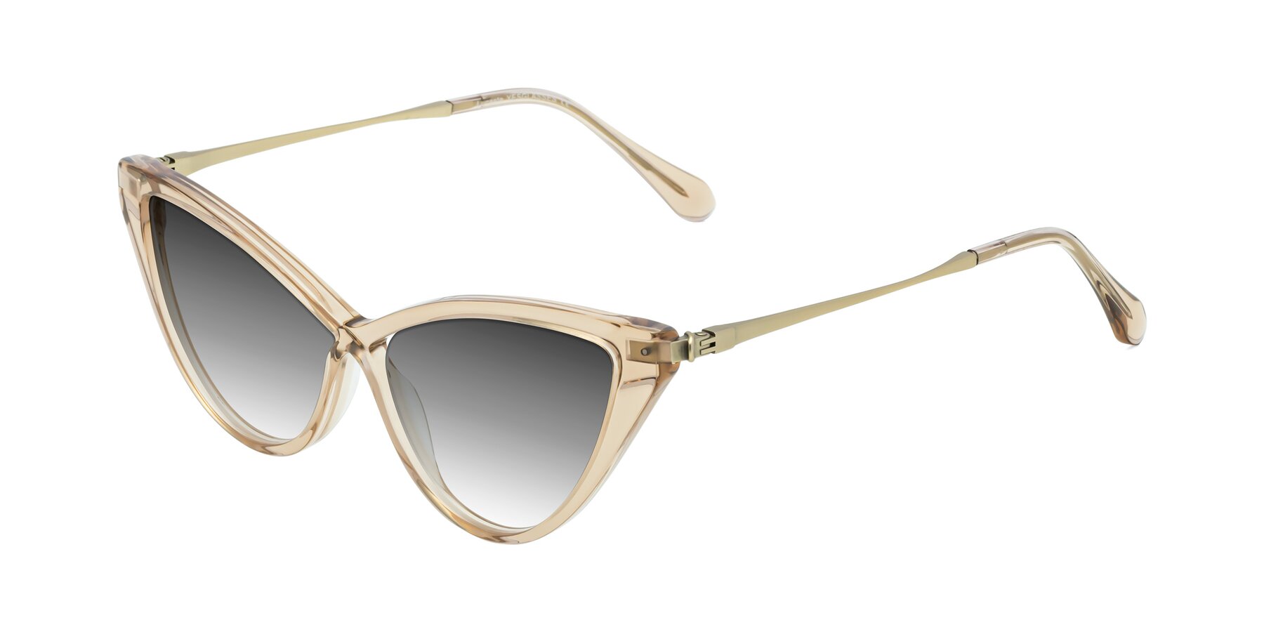 Angle of Lucasta in Champagne with Gray Gradient Lenses