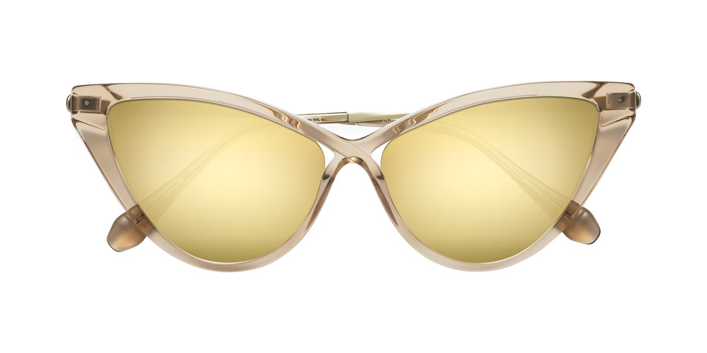 Lucasta - Champagne Flash Mirrored Sunglasses
