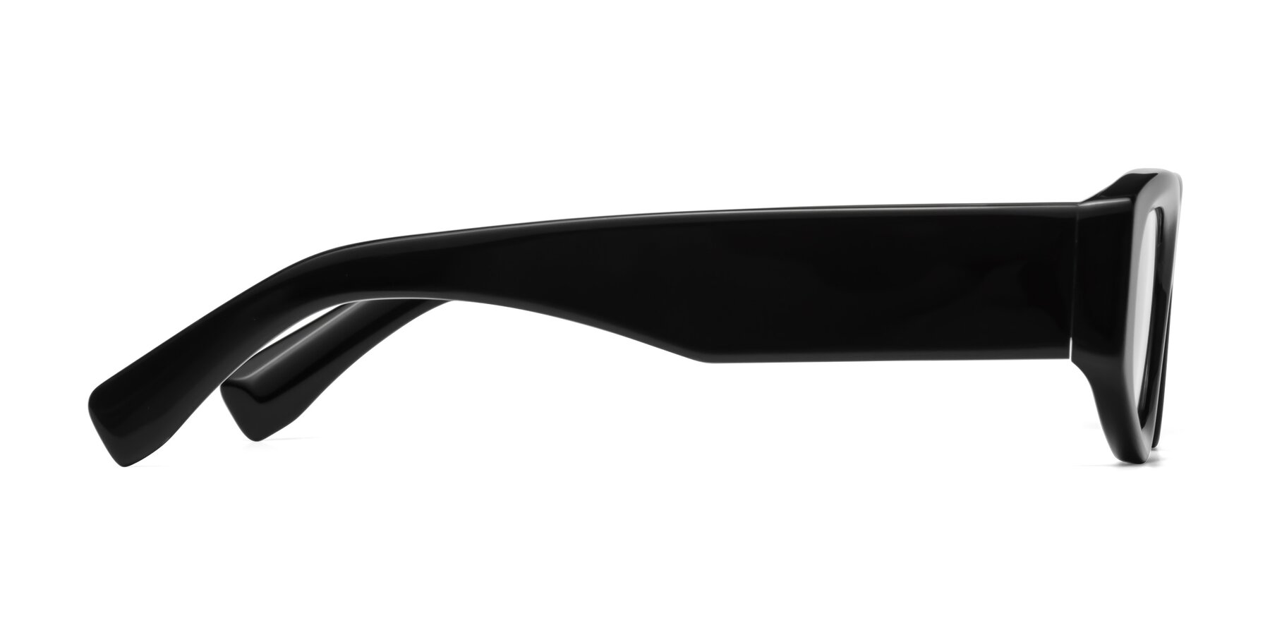 Side of Elm in Black with Clear Eyeglass Lenses