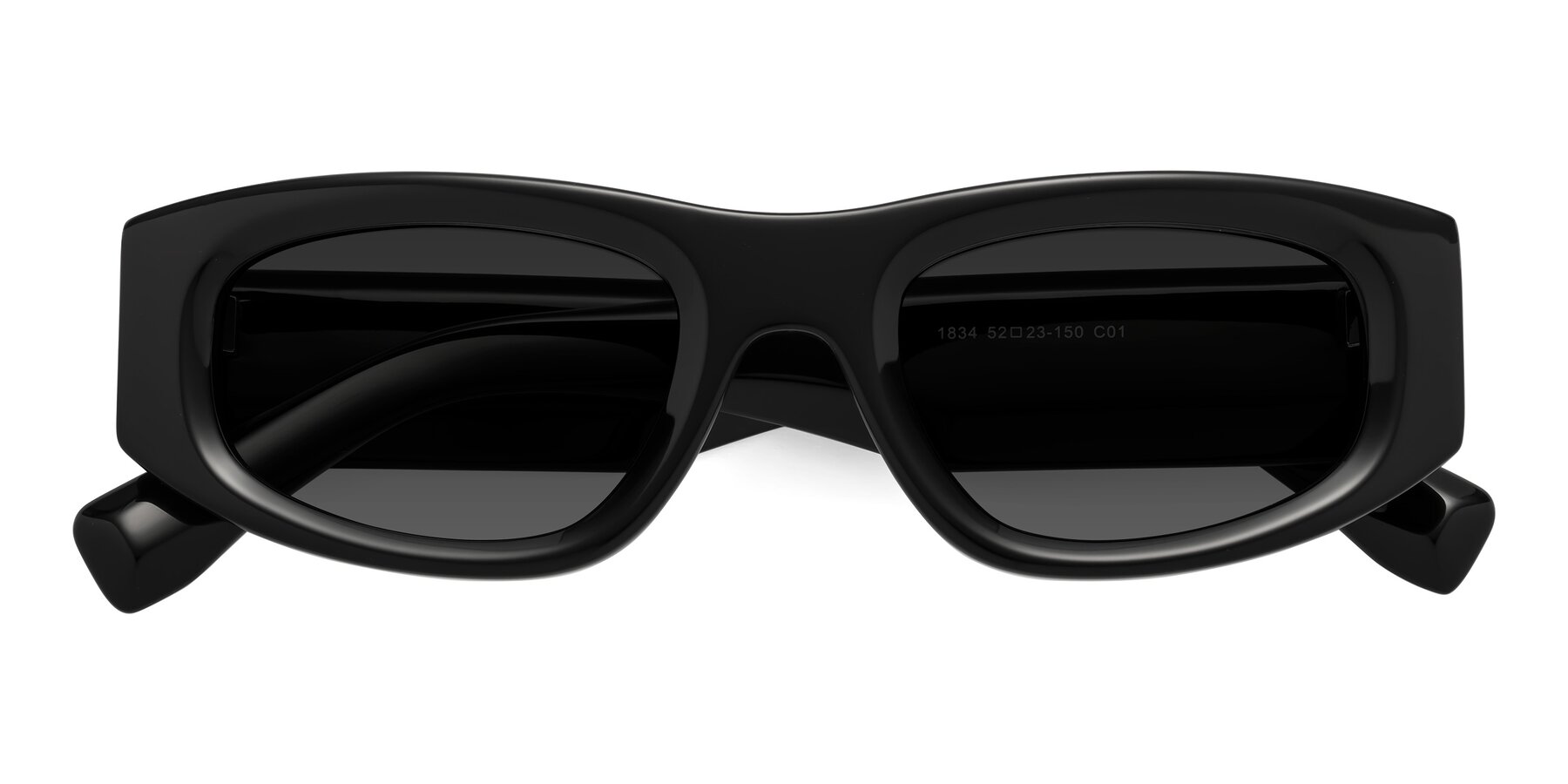 Folded Front of Elm in Black with Gray Tinted Lenses