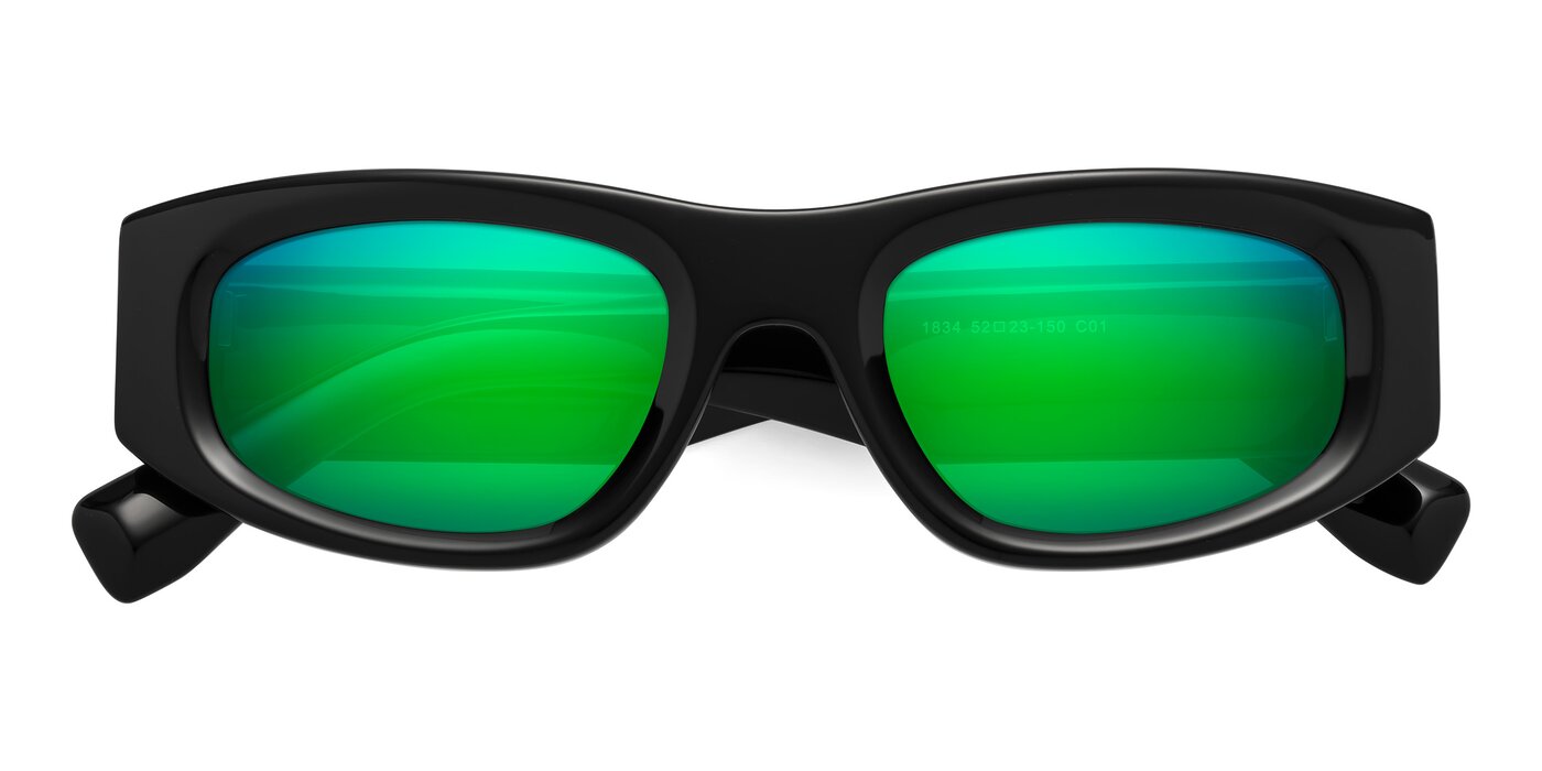 Elm - Black Flash Mirrored Sunglasses
