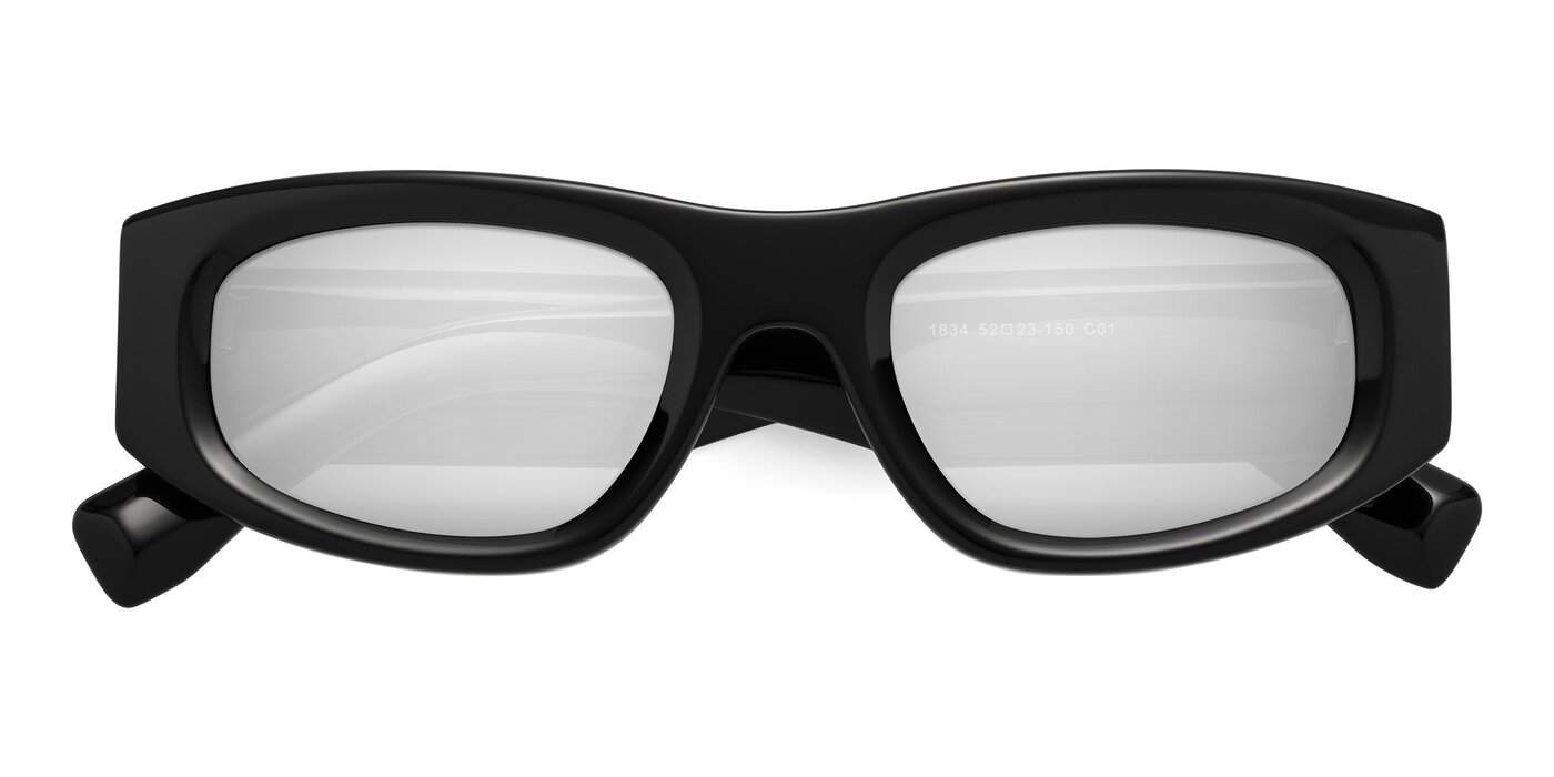 Elm - Black Flash Mirrored Sunglasses