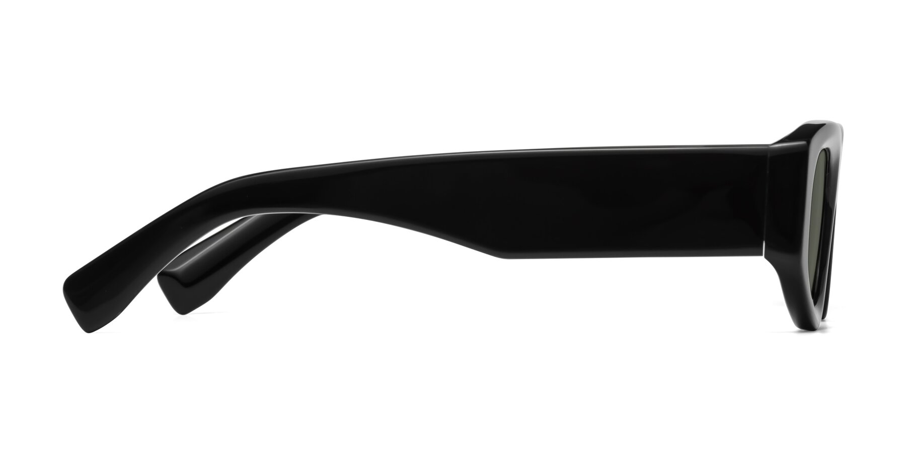 Side of Elm in Black with Gray Polarized Lenses