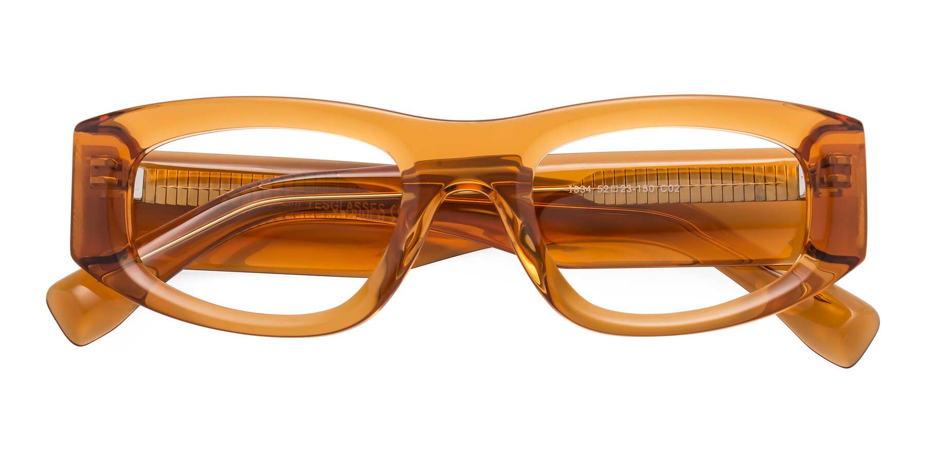 Folded Front of Elm in Maple Syrup with Clear Eyeglass Lenses