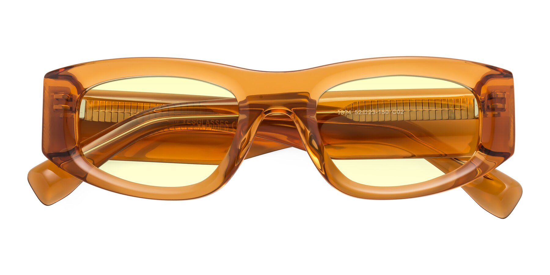 Folded Front of Elm in Maple Syrup with Light Yellow Tinted Lenses