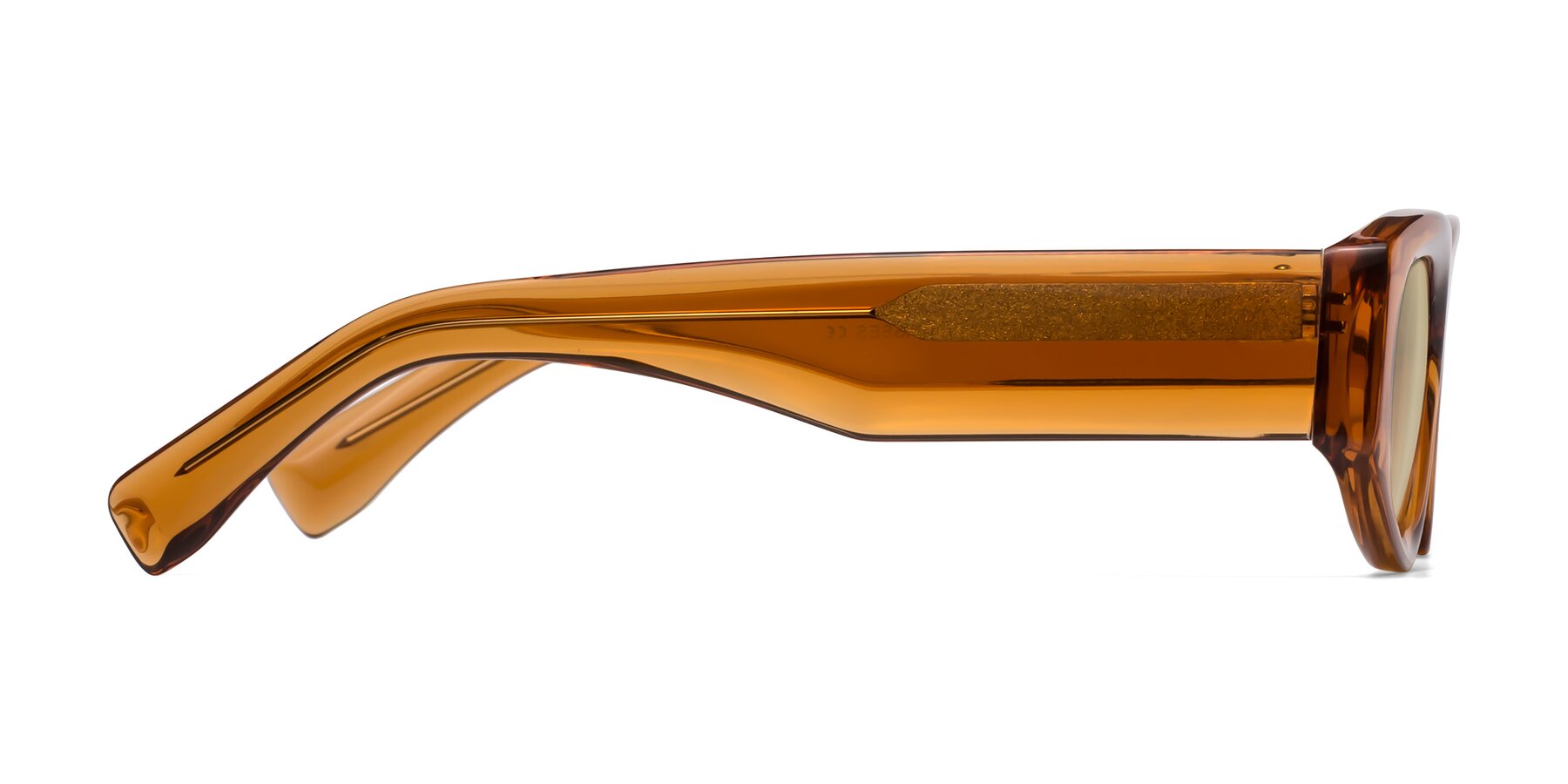 Side of Elm in Maple Syrup with Light Champagne Tinted Lenses