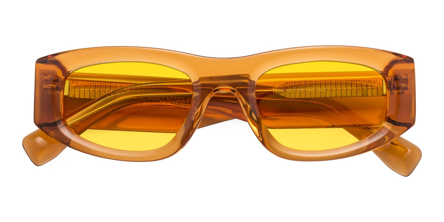 Folded Front of Elm in Maple Syrup with Yellow Tinted Lenses