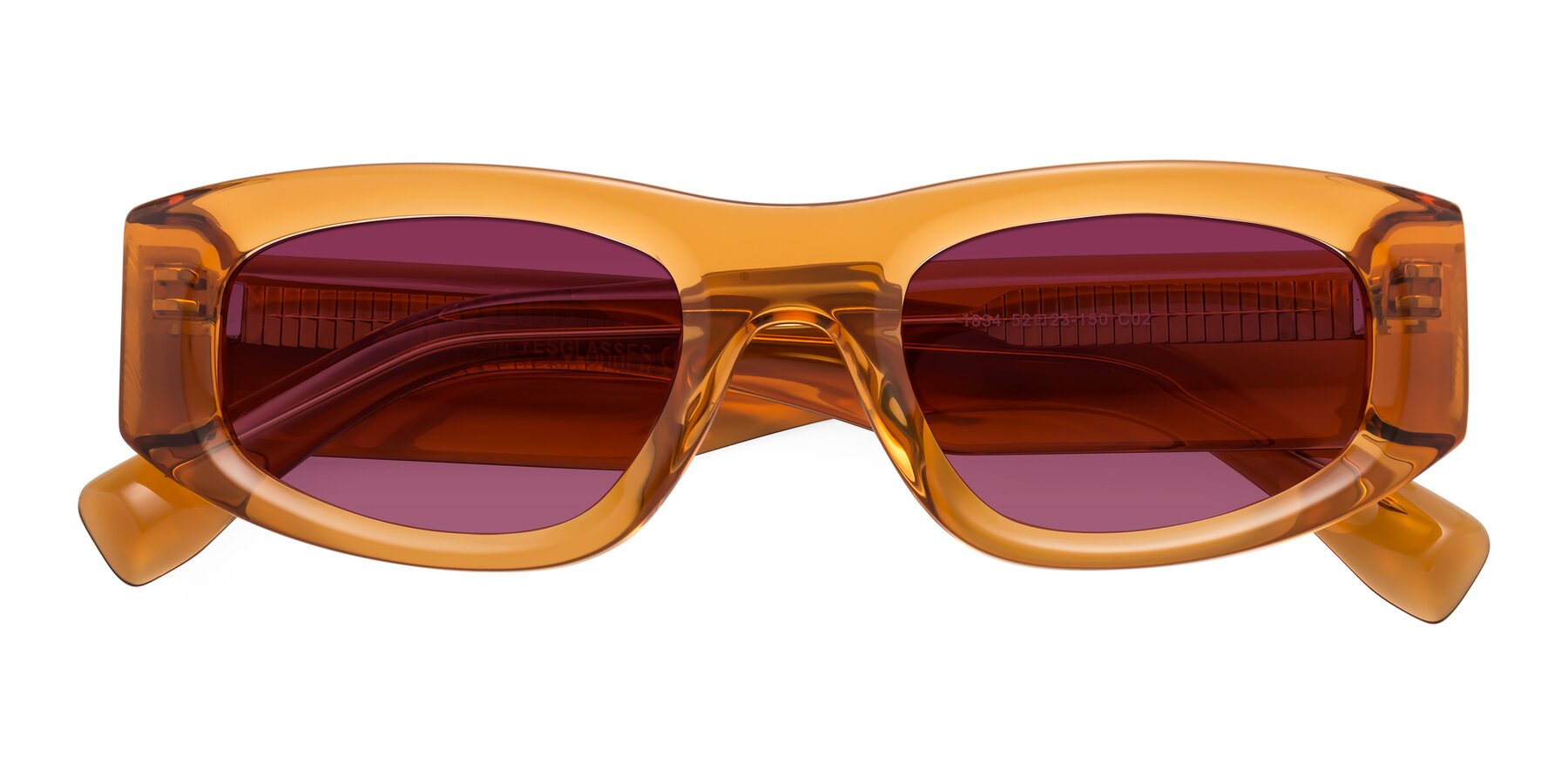 Folded Front of Elm in Maple Syrup with Wine Tinted Lenses