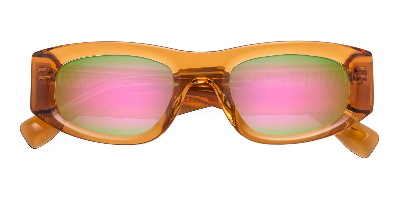 Elm - Maple Syrup Flash Mirrored Sunglasses