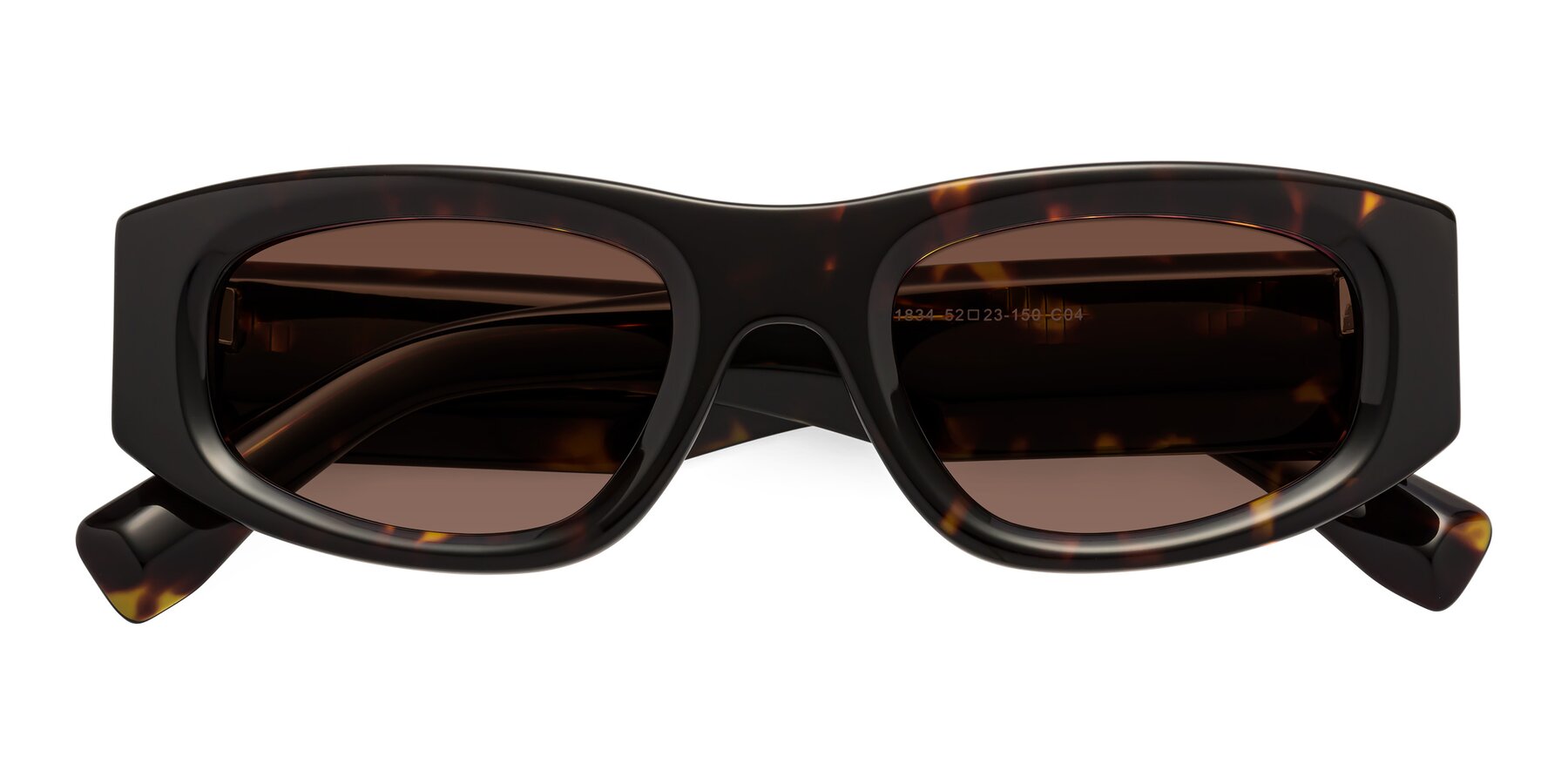 Folded Front of Elm in Tortoise with Brown Tinted Lenses