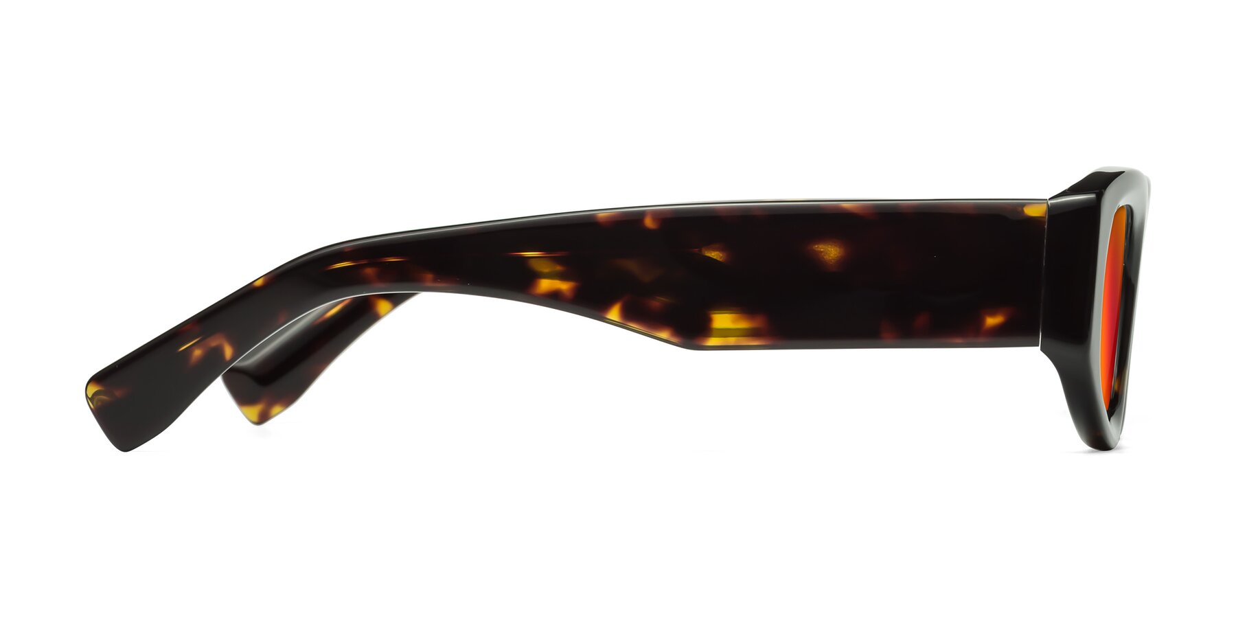 Side of Elm in Tortoise with Red Gold Mirrored Lenses