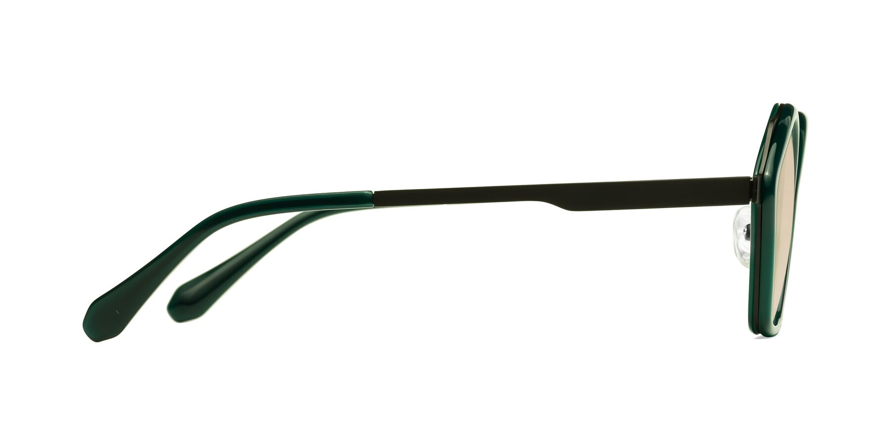 Side of Sugar in Jade-Black with Light Brown Tinted Lenses