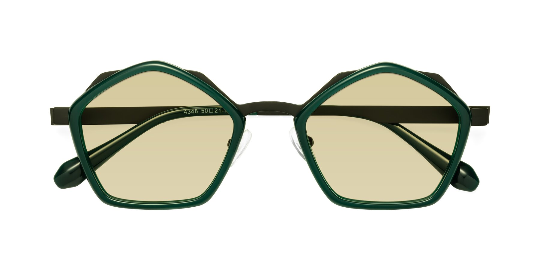 Folded Front of Sugar in Jade-Black with Light Champagne Tinted Lenses