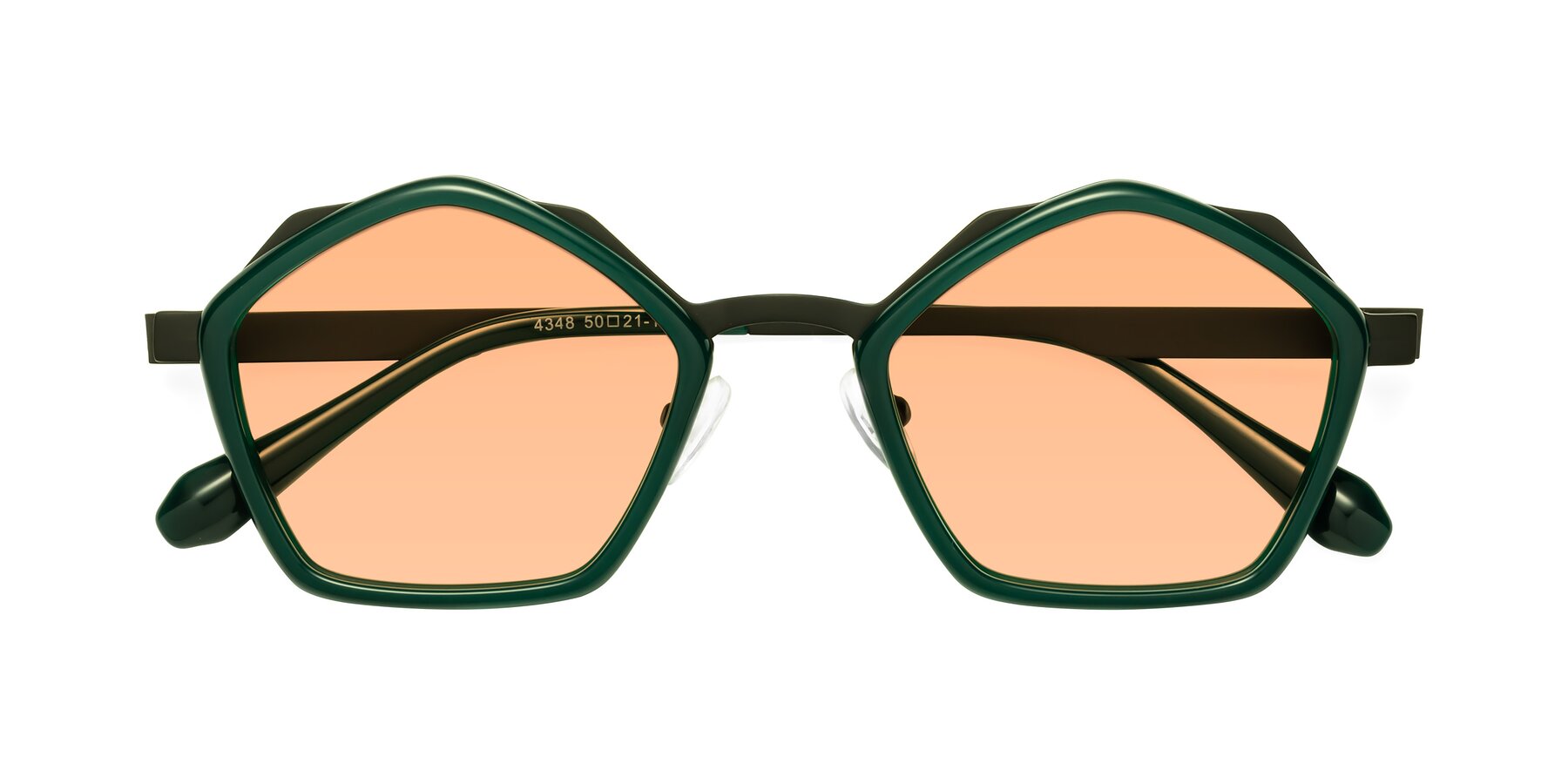 Folded Front of Sugar in Jade-Black with Light Orange Tinted Lenses