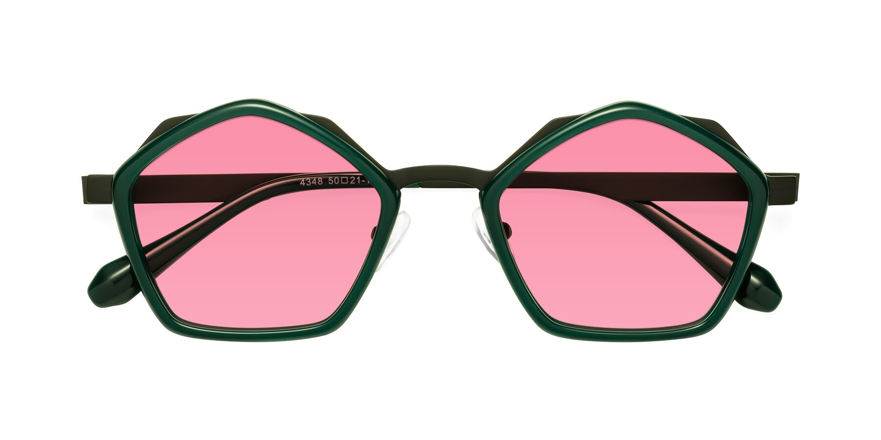 Folded Front of Sugar in Jade-Black with Pink Tinted Lenses