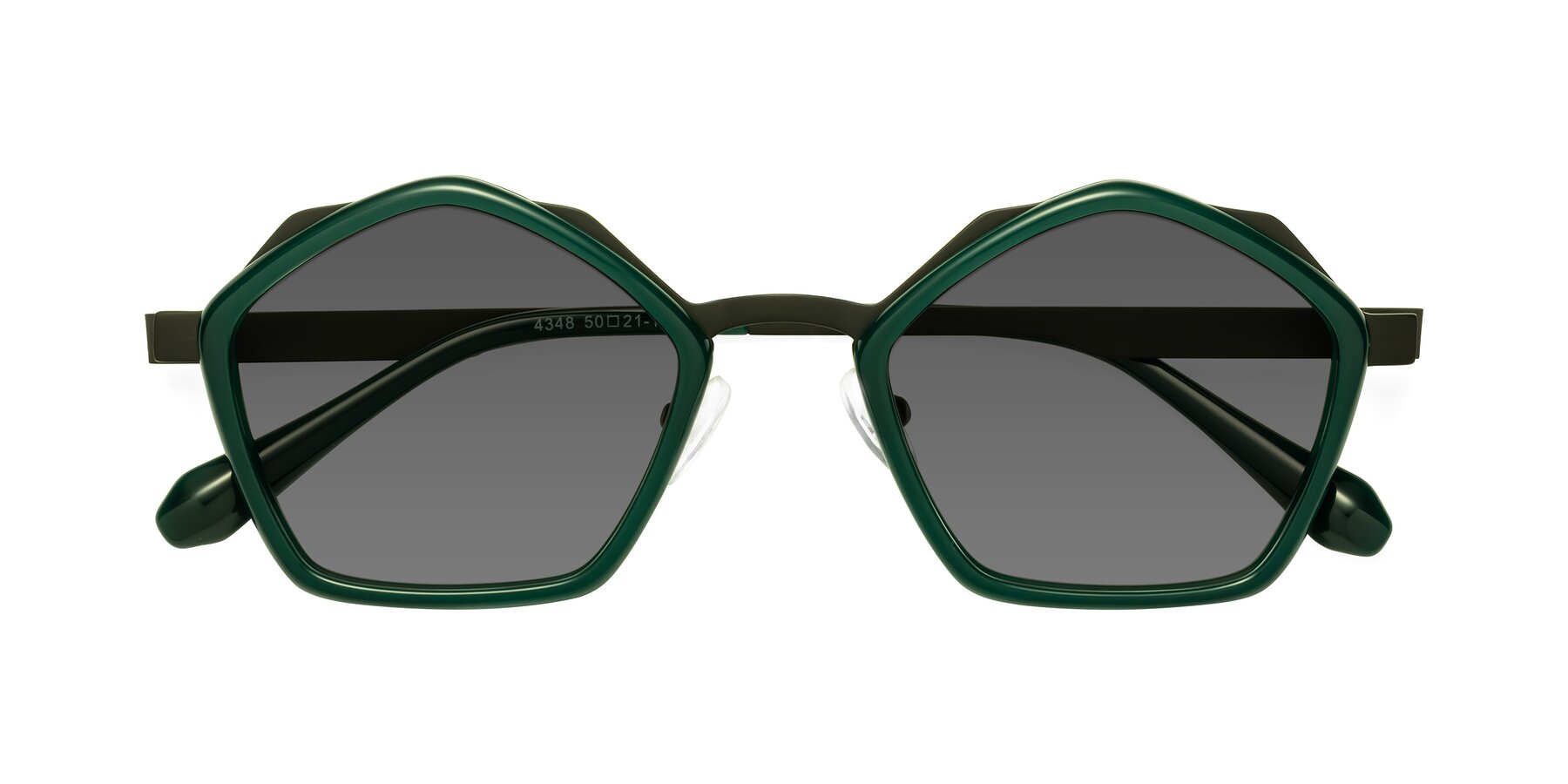 Folded Front of Sugar in Jade-Black with Medium Gray Tinted Lenses