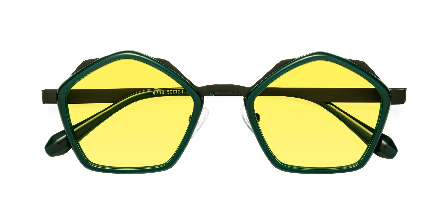 Folded Front of Sugar in Jade-Black with Medium Yellow Tinted Lenses