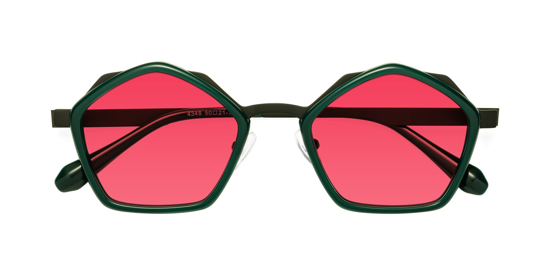 Folded Front of Sugar in Jade-Black with Red Tinted Lenses