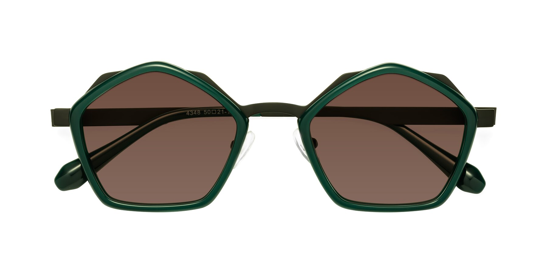 Folded Front of Sugar in Jade-Black with Brown Tinted Lenses