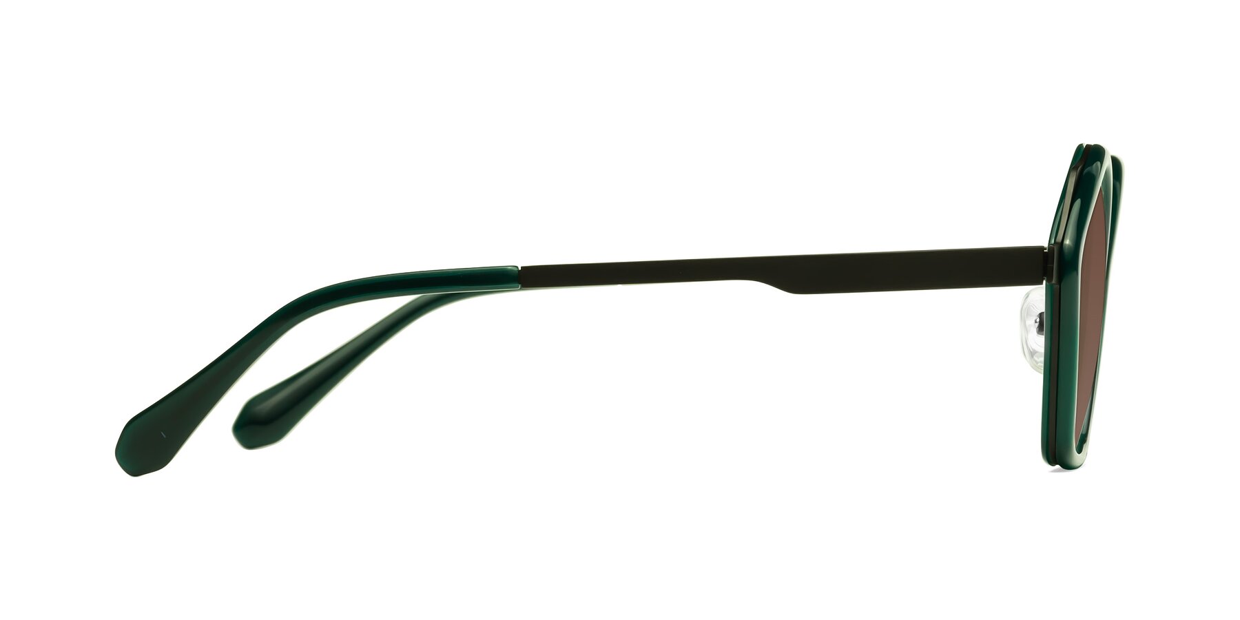 Side of Sugar in Jade-Black with Brown Tinted Lenses