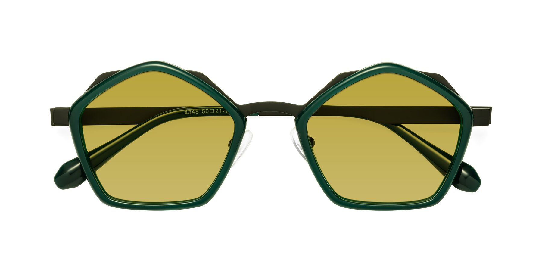 Folded Front of Sugar in Jade-Black with Champagne Tinted Lenses