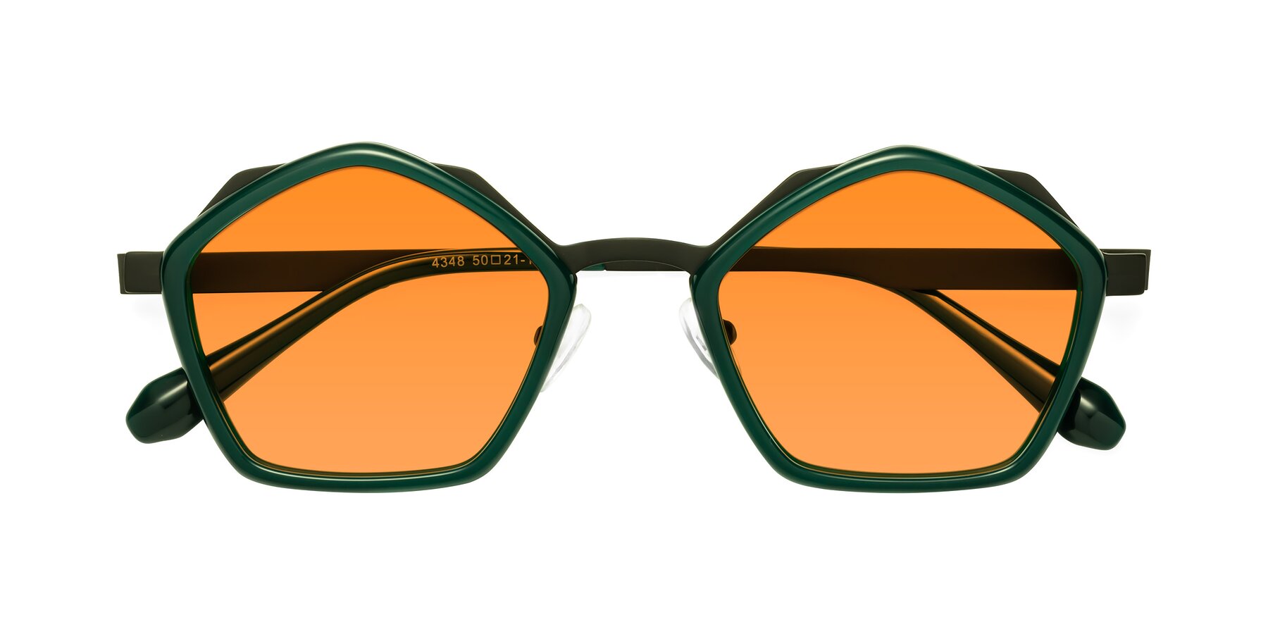 Folded Front of Sugar in Jade-Black with Orange Tinted Lenses