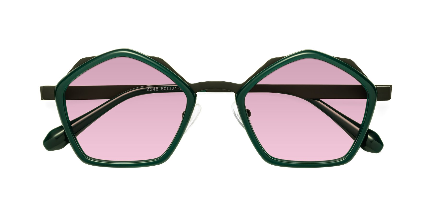 Folded Front of Sugar in Jade-Black with Light Wine Tinted Lenses