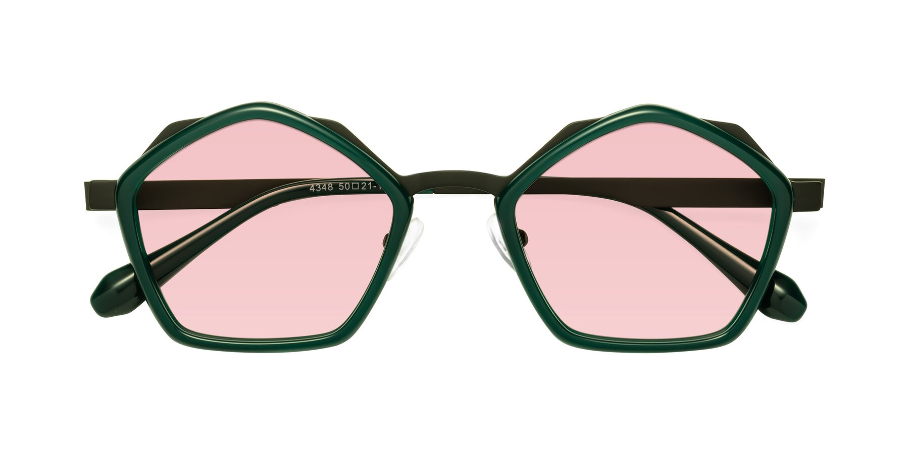 Folded Front of Sugar in Jade-Black with Light Garnet Tinted Lenses