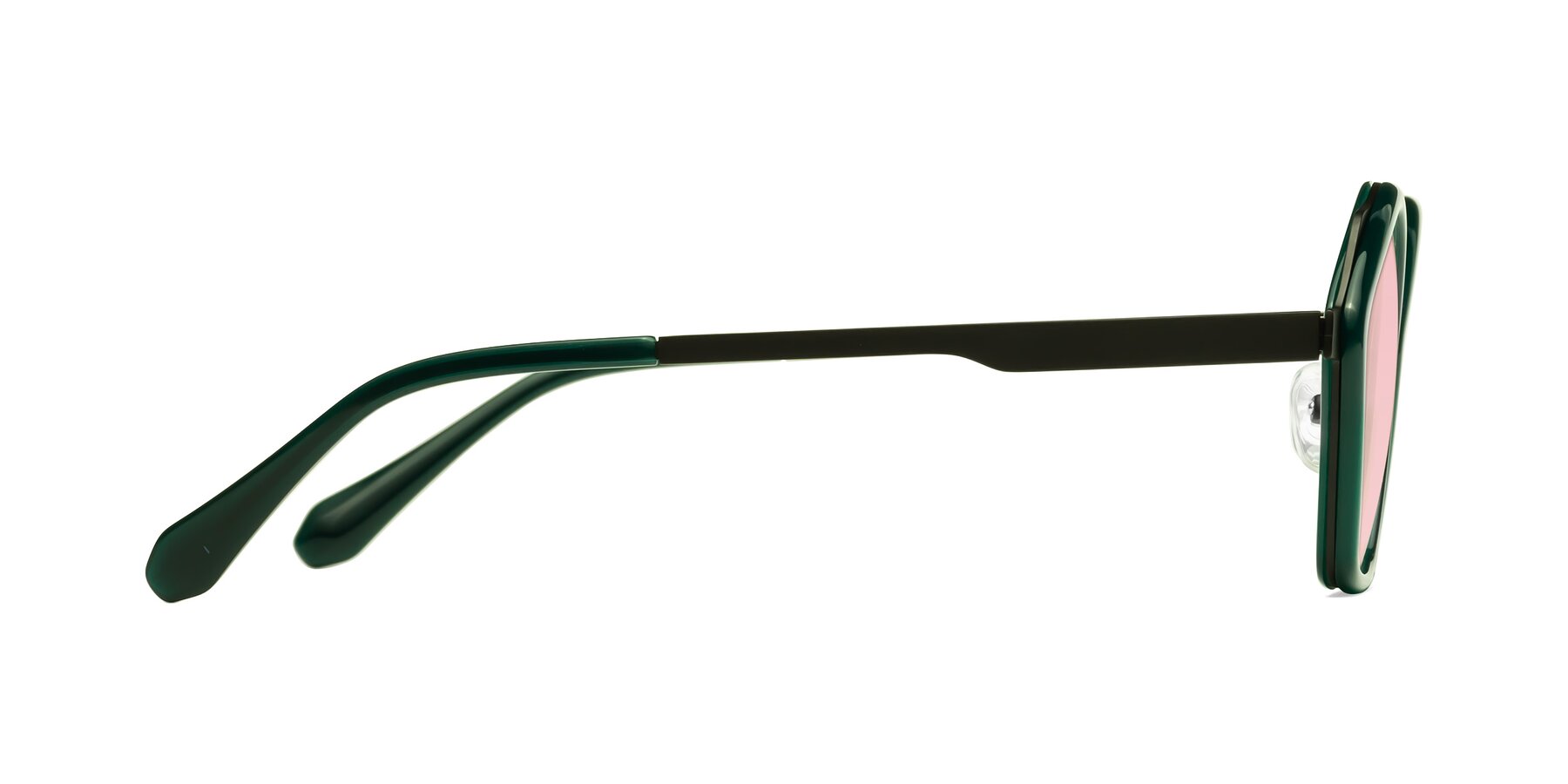 Side of Sugar in Jade-Black with Light Garnet Tinted Lenses